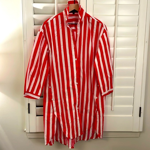 Tuckernuck Red and White Striped Swimsuit Coverup NWT Size XS - Picture 1 of 2